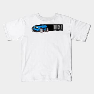 Mach 1 Blue with Black Stripe Kids T-Shirt